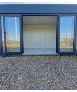 Alternative view of Module Préfabriqué de 13 m² – Bardage Bois, Toit Plat et Façade Vitrée